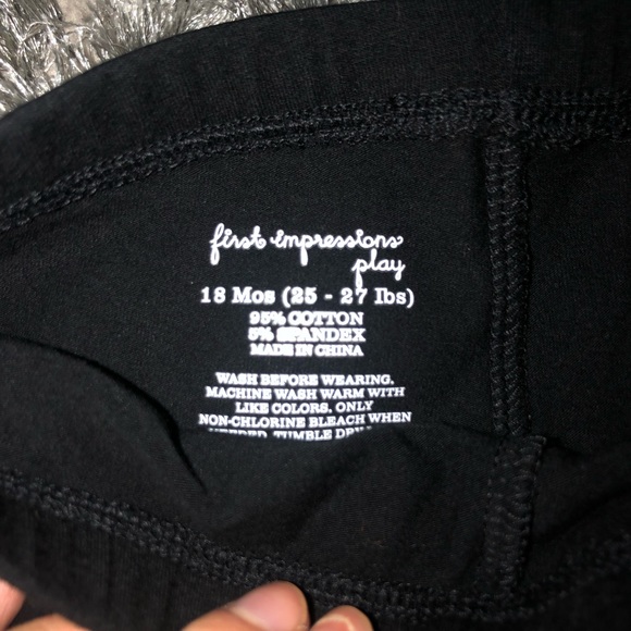 Baby Girl Leggings w/ Bow Ankles 18 Months - Picture 3 of 3